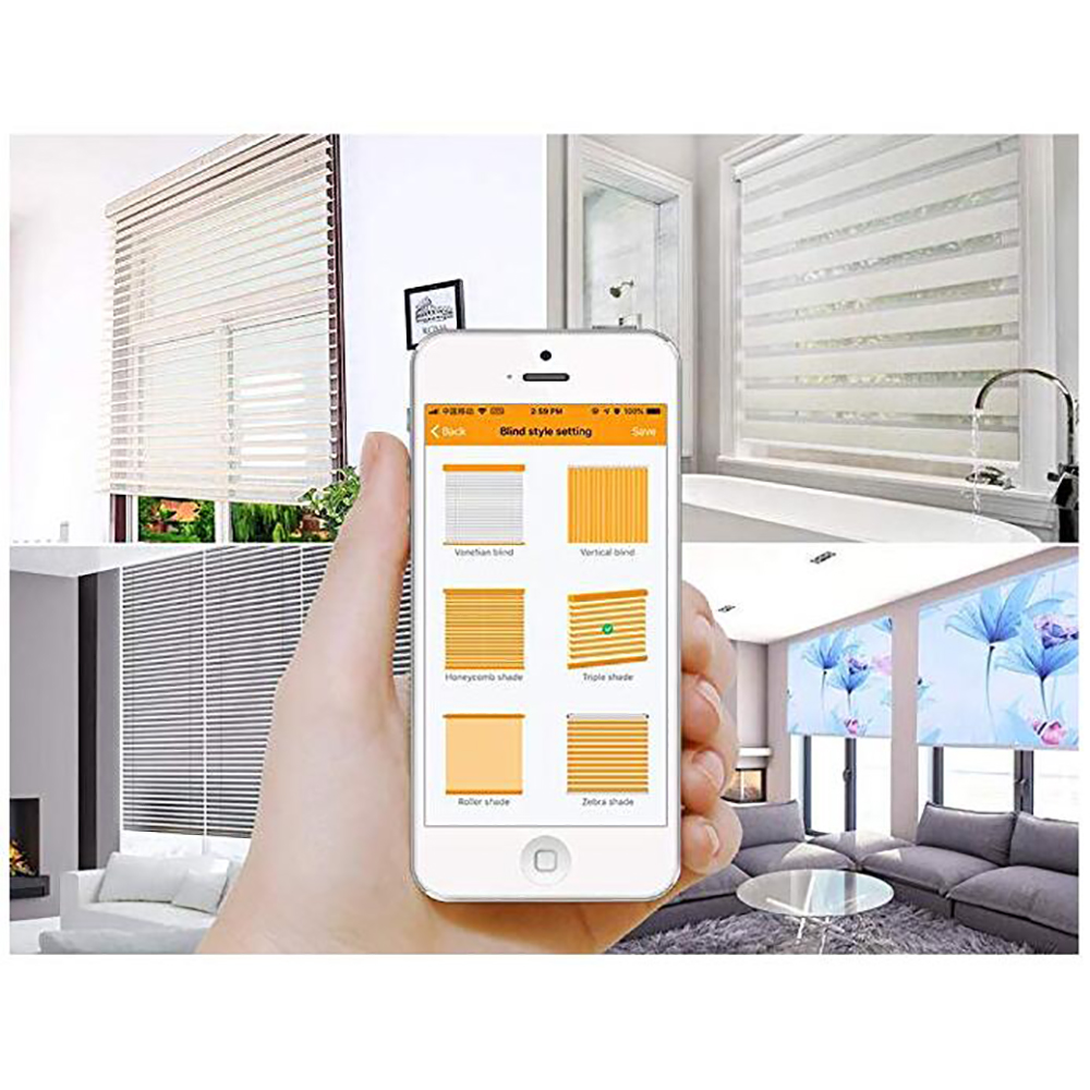 Olide Smart Roller Shade Motor with Built in WiFi Motorized Blinds System can work with Alexa and Google Home 002