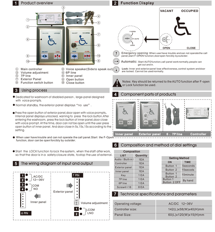 Washroom switch manual