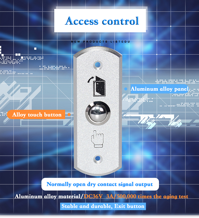 Alloy Material Door Access Control Push Switch 1700