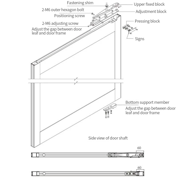 top concealed mounting electric swing door opener technical specification
