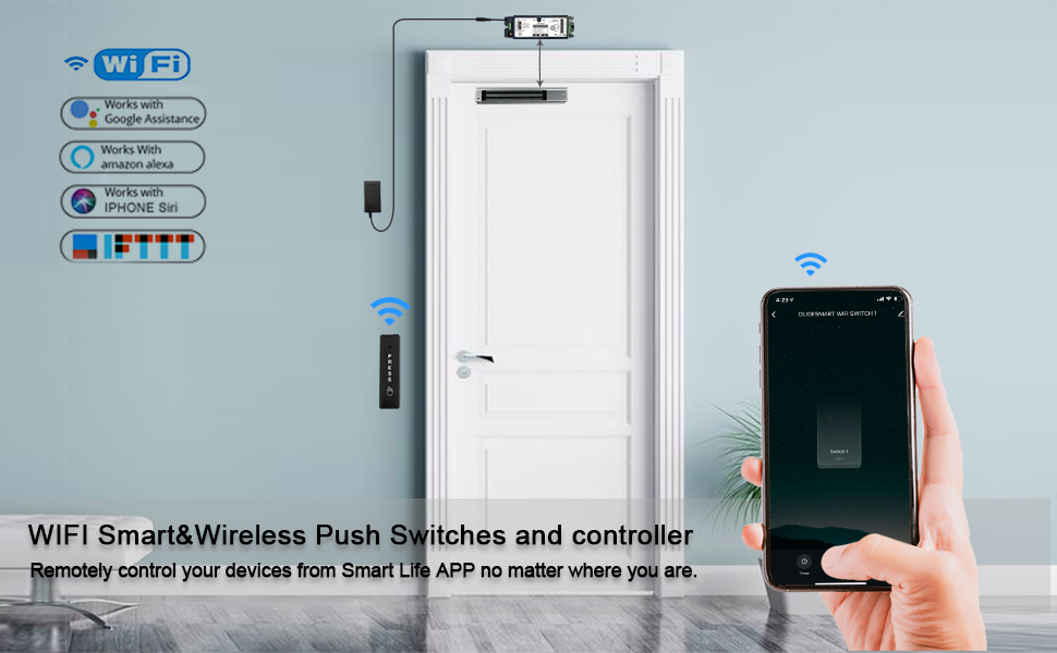 wireless push button access control system