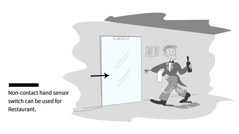 hand sensor open residential sliding door opener application