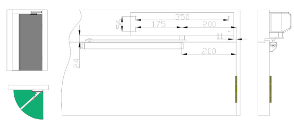 3108  sliding door arm install