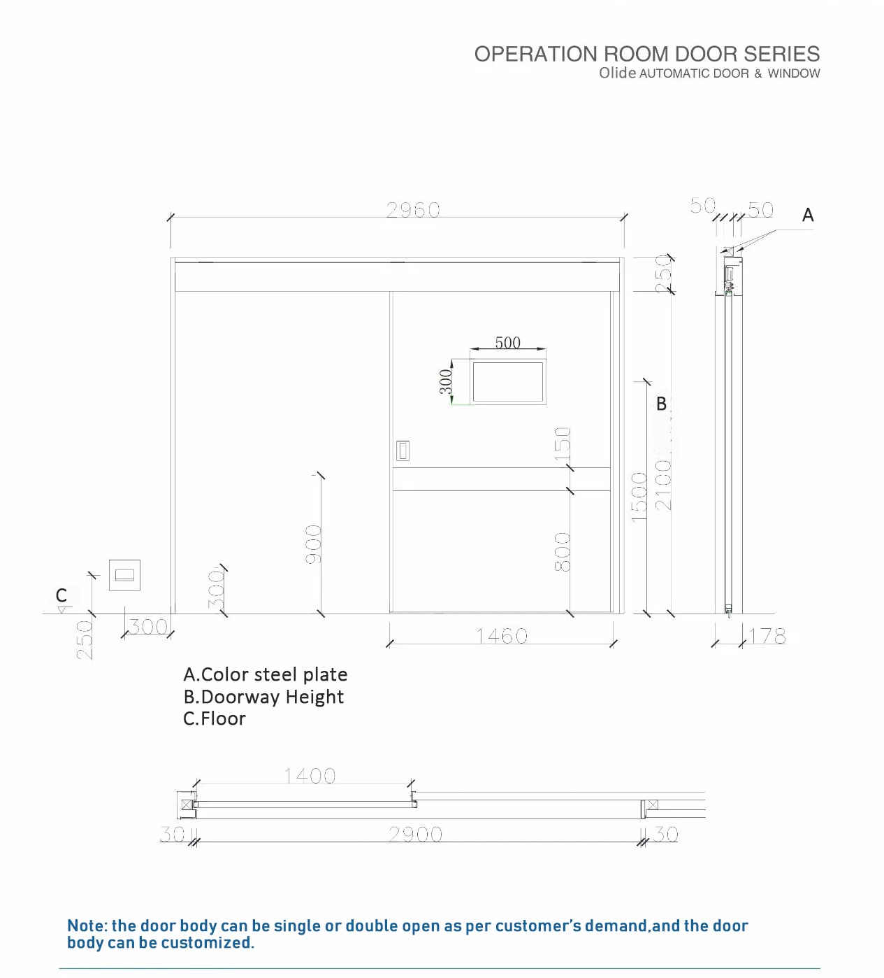 Built in Type Automatic Airtight Medical Door 2