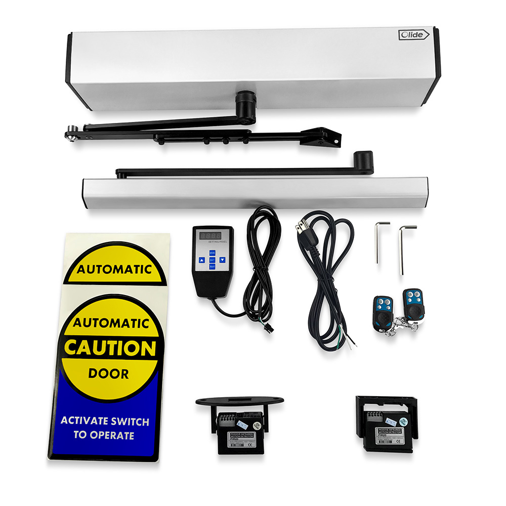 handicap door closer with passive infrared sensor