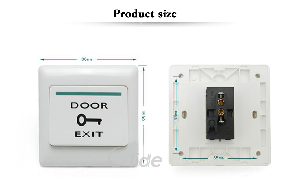 Request to Exit door switch Push Button White narrow Plastic NO NC C  C1PV 