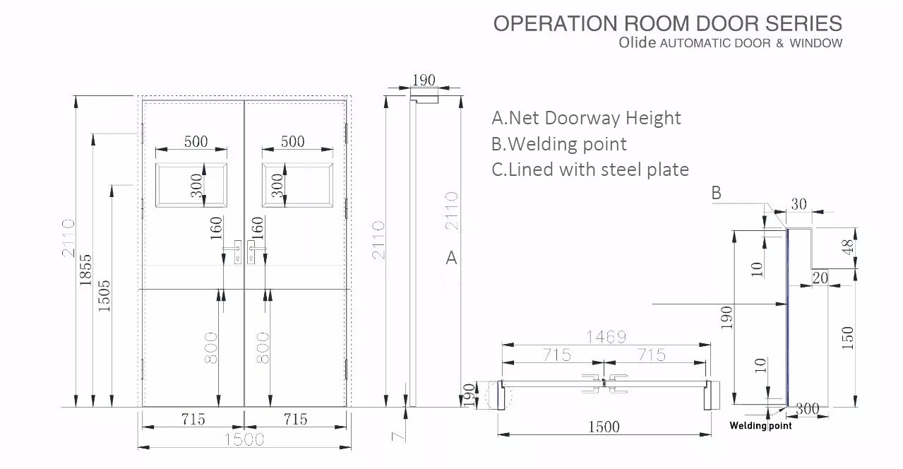 Medical Manual Flat Swing Door 2