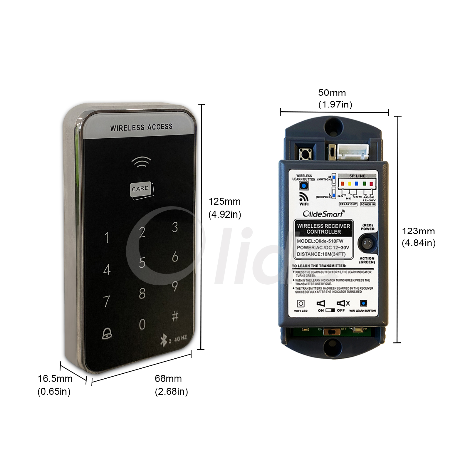 olide 272 access keypad size