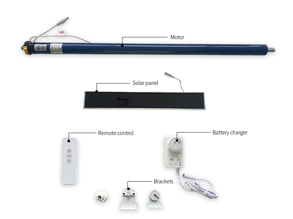  Smart Wi-Fi Curtain Motor, Electric Solar Powered