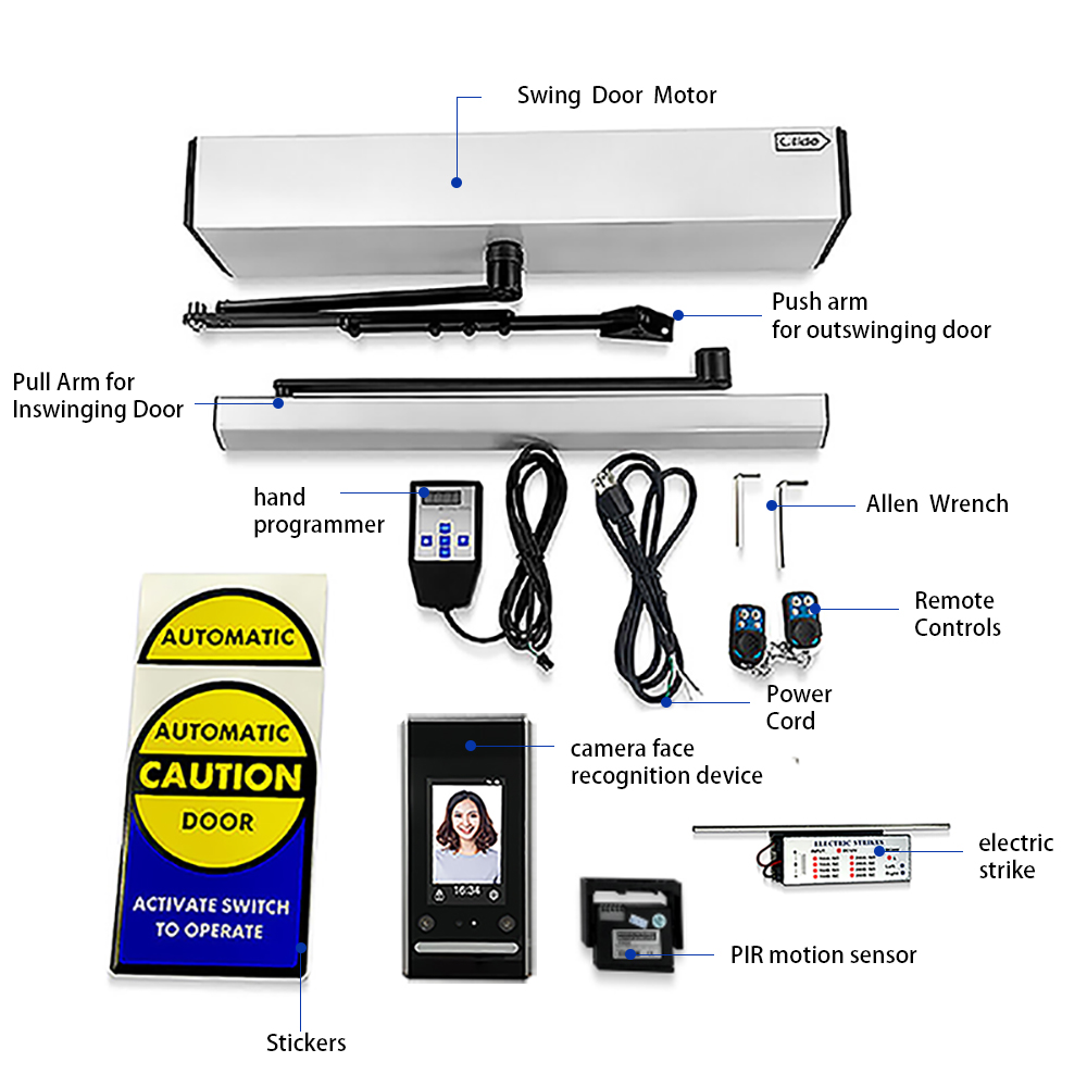 Olide-120B Automatic Touch Free Office Door 0penerFace Recognition Attendance MachineMotion PIR SensorElectric Strike 2