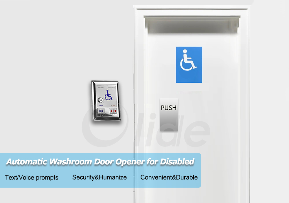 automatic swing door opener for disbaled washroom