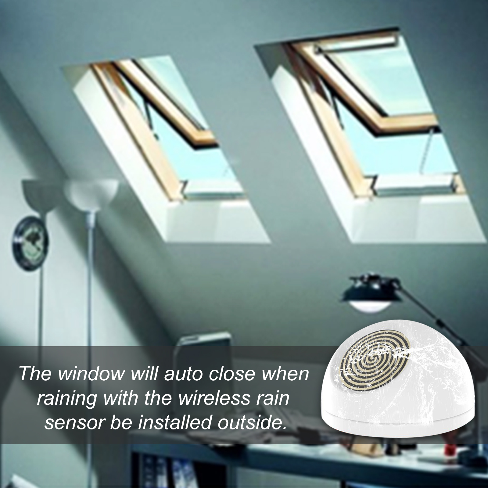 olide tuya smart automatic window opener with wireless rain sensor