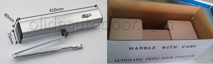 size and packing of Electric swing door closer
