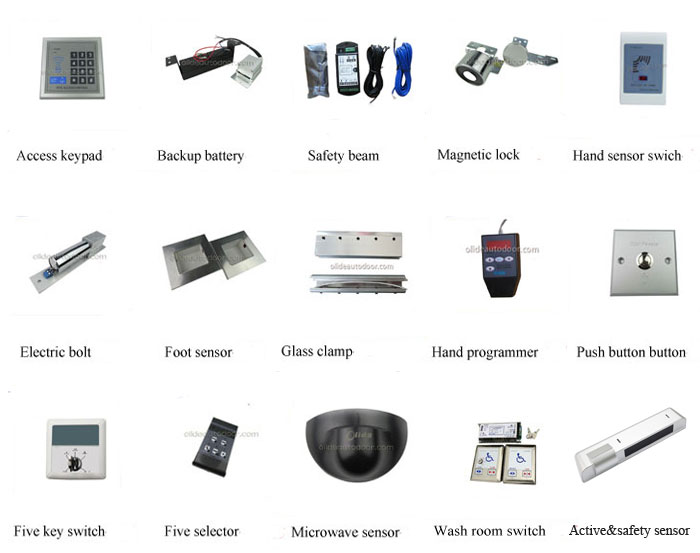 Commercial automatic sliding doors accessories