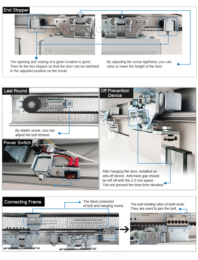 sliding door standard accessories