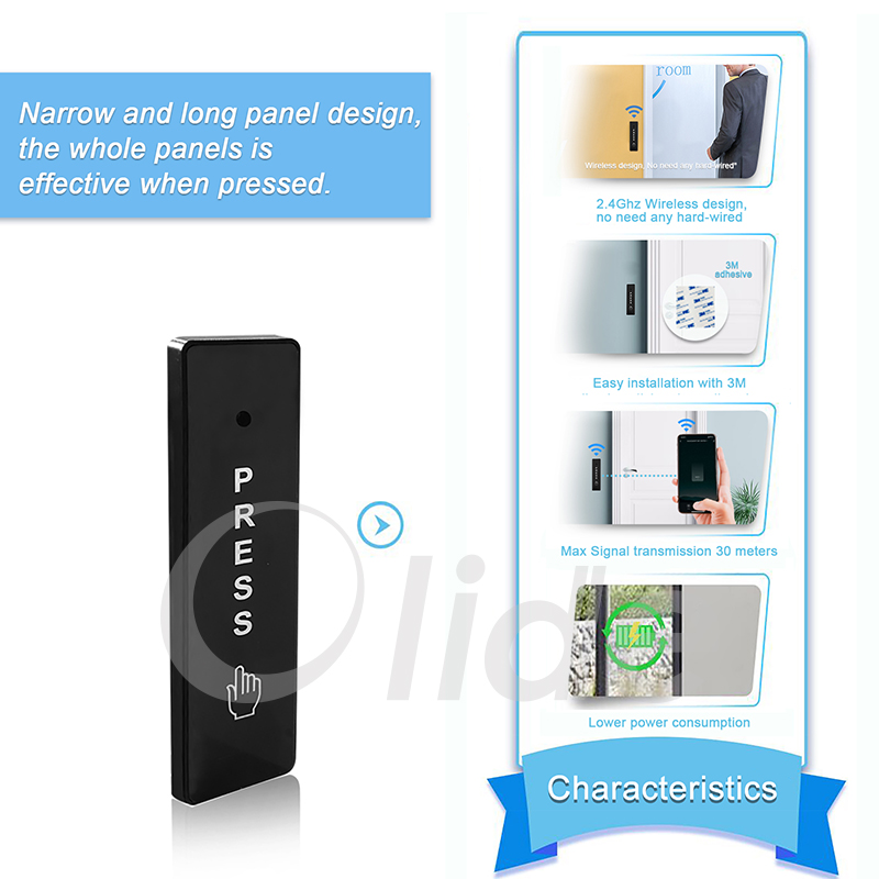 olide wifi smart wireless slim push button for automatic door system