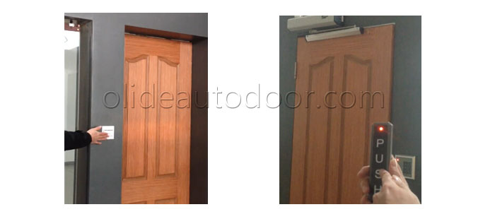 Battery Powered Door Closer wire and wireless push button