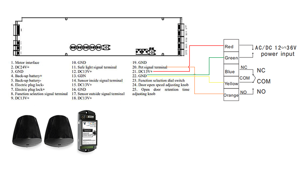 wiring diagram for wireless pet infrared sensor